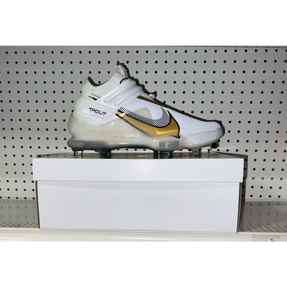 Nike Other - Nike Force Zoom Trout 7 Mens Metal Baseball Cleats Size 7.5 White Gold Black